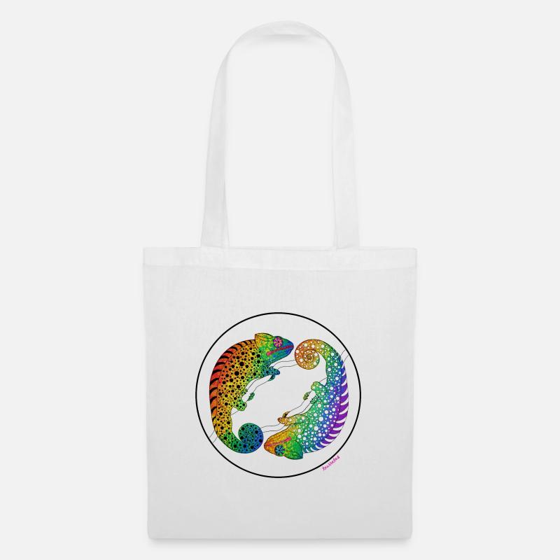Pride chameleon - Tote Bag - white