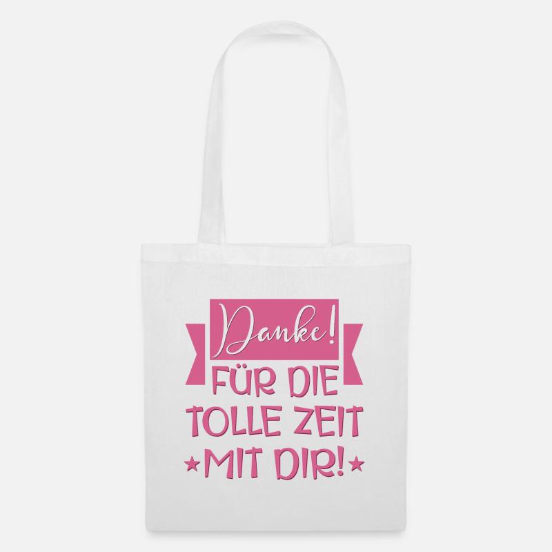 Abschiedsgeschenke - Tolle Zeit Sprüche - Stoffbeutel - Weiß