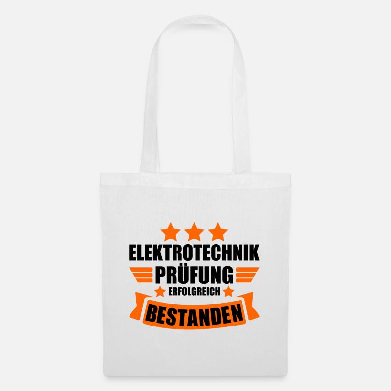 Elektrotechnik Abschluss Prüfung bestanden - Stoffbeutel - Weiß