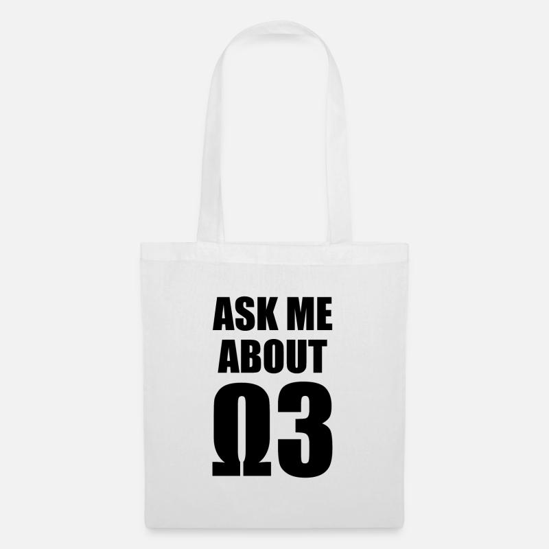 Ask Me About Omega 3 - Stoffbeutel - Weiß