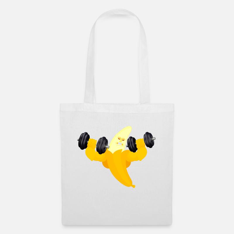 Power Banane - Stoffbeutel - Weiß
