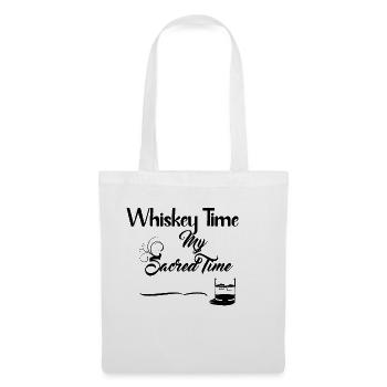 Whiskey Time - Getränke - Stoffbeutel - Weiß - Vorne