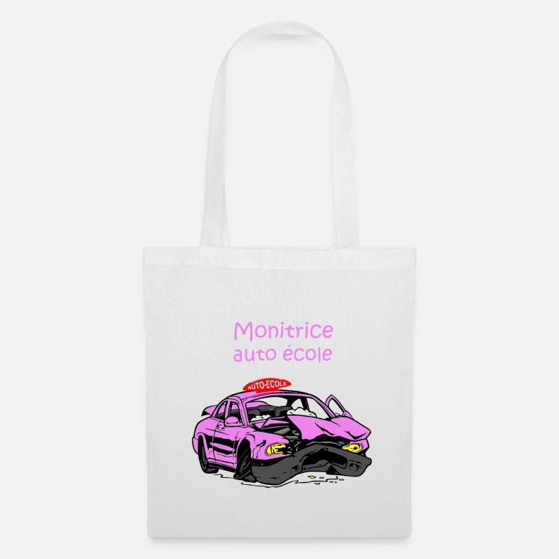Monitrice auto-école - Sac en tissu - blanc