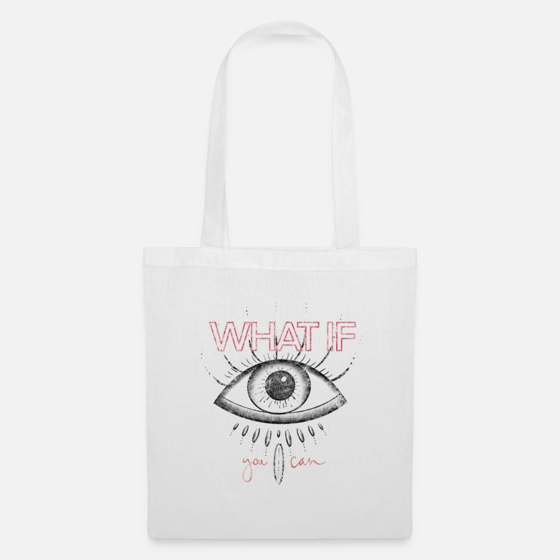 Eye-Opener | vintage-red - Stoffbeutel - Weiß