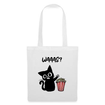Movies Popcorn Cat Binge Watching Saying Cineaste - Tote Bag - white - Front