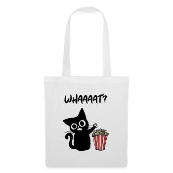 Cat Popcorn Movies Movies Cinema Night Theatre - Sac en tissu - blanc - Devant