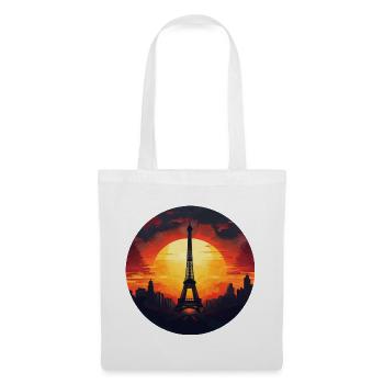 Paris Eiffel Tower at sunset, Romantic - Tote Bag - white - Front