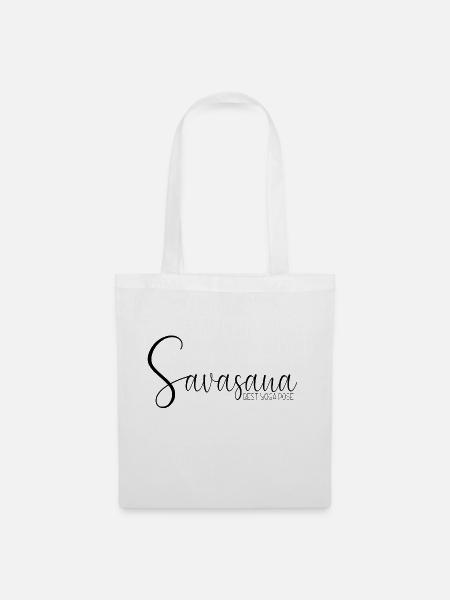 Savasana - BEST YOGA POSE - Stoffbeutel - Weiß