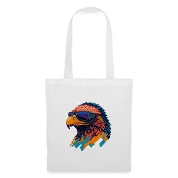 Majestic Soar: Retro Eagle T-Shirt - Tote Bag - white - Front