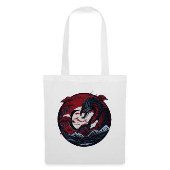 Dragon éternel - Sac en tissu - blanc - Devant