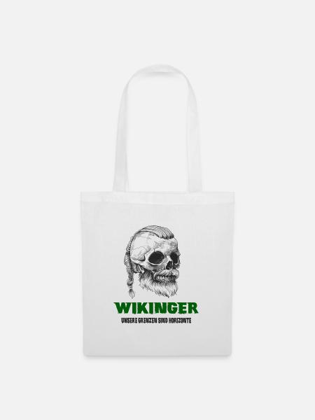 Wikinger Totenkopf Design - Stoffbeutel - Weiß