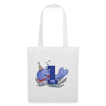 First Birthday Happy Birthday Little Whale - Tote Bag - white - Front