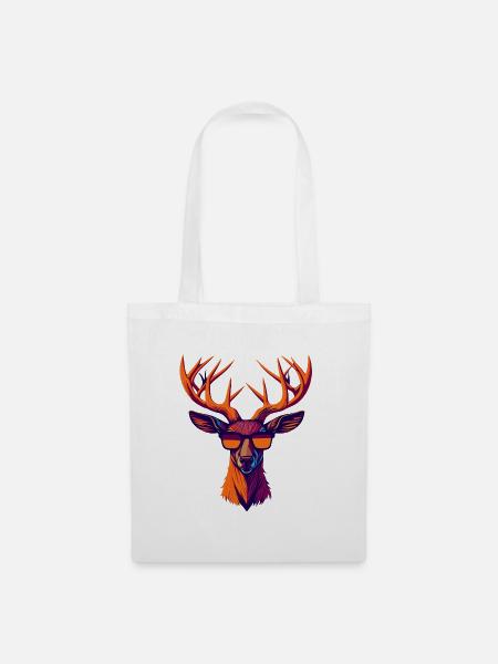 Retro Deer Revolt - Tote Bag - white