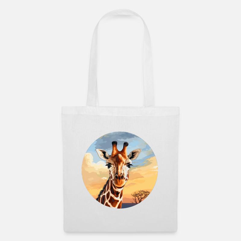 Giraffe - Stoffbeutel - Weiß