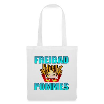 FREIBAD POMMES FRITTEN SOMMER - Stoffbeutel - Weiß - Vorne