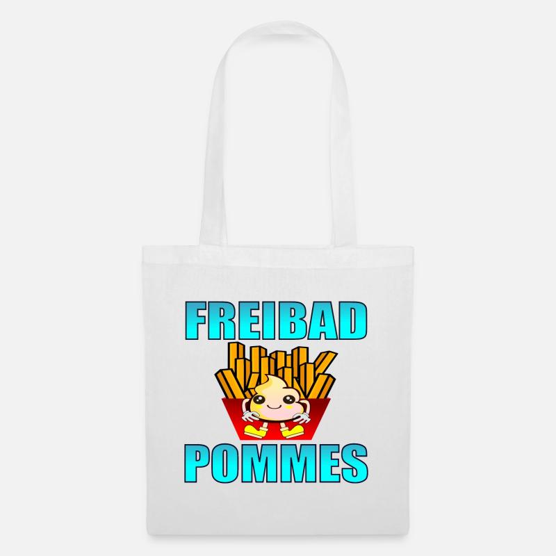 FREIBAD POMMES FRITTEN SOMMER - Stoffbeutel - Weiß