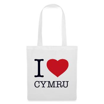 I LOVE WALES - Stoffbeutel - Weiß - Vorne