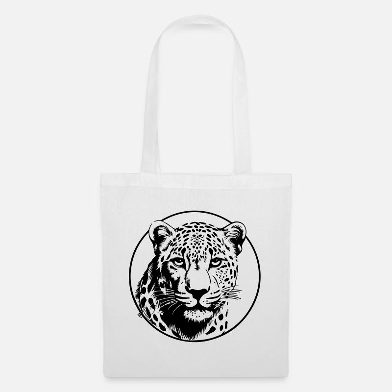 Leopard - Stoffbeutel - Weiß
