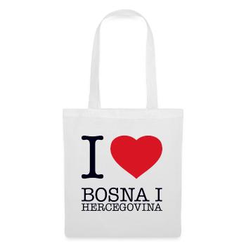 I LOVE BOSNA I HERCEGOVINA Bosnien und Herzegowina - Stoffbeutel - Weiß - Vorne