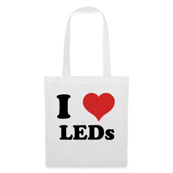 J’adore les LED - Sac en tissu - blanc - Devant