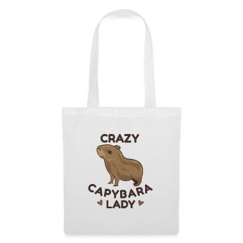 Motif animalier du zoo de Capybara - Sac en tissu - blanc - Devant