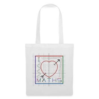 I love maths (no background colour) - Tote Bag - white - Front