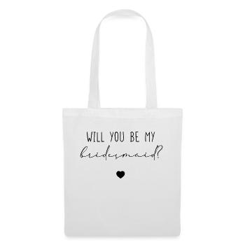 Will you be my Bridesmaid? - Stoffbeutel - Weiß - Vorne