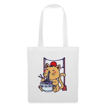 Cat Ramen Japanese Mangastyle Anime Manga Comic - Tote Bag - white - Front
