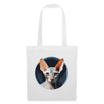 Cornish Rex Katze - Stoffbeutel - Weiß - Vorne