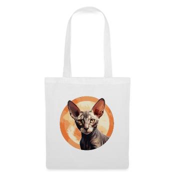 Cornish Rex Katze - Stoffbeutel - Weiß - Vorne