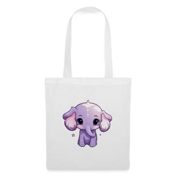 Baby Elefant Kawaii - Stoffbeutel - Weiß - Vorne