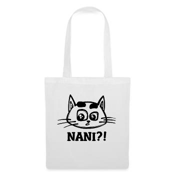 Nani Cat Disant Manga Japon Anime Cartoon - Sac en tissu - blanc - Devant