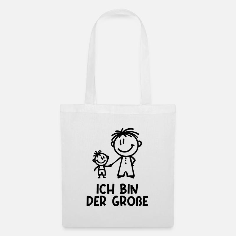 Großer Bruder Bruderherz Statement Geschwister - Stoffbeutel - Weiß