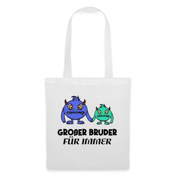 Großer Bruder Geschwisterliebe Statement Bro - Stoffbeutel - Weiß - Vorne