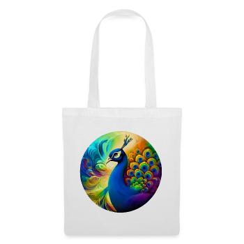 Paon - Sac en tissu - blanc - Devant