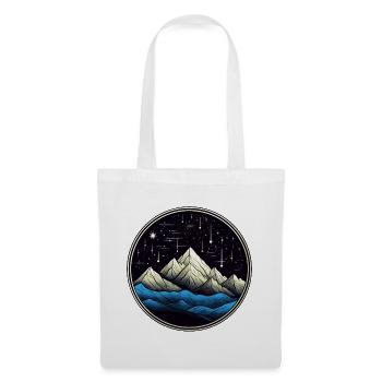 Montagne étoilée comète 01 - Sac en tissu - blanc - Devant