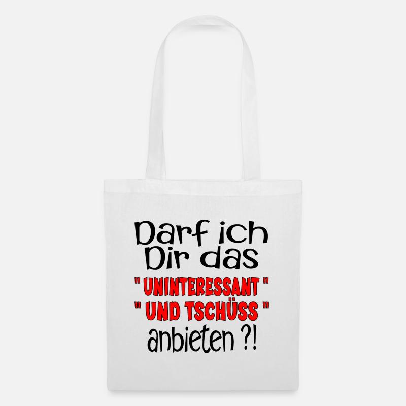 TSCHÜSS ABSCHIED SPRUCH - Stoffbeutel - Weiß