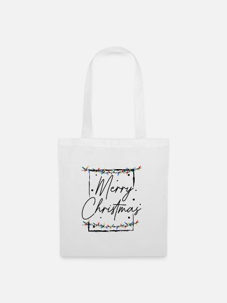 Merry Christmas - Stoffbeutel - Weiß