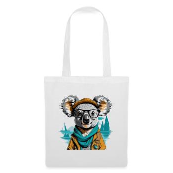 Expédition koala en bord de mer - illustration - Sac en tissu - blanc - Devant
