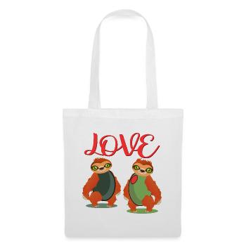 LOVE SLOTH OLIVES COSTUMES POUR COUPLES - Sac en tissu - blanc - Devant