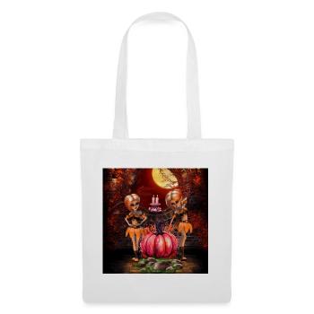 Niedliches Halloween-Design im Mondlicht. - Stoffbeutel - Weiß - Vorne