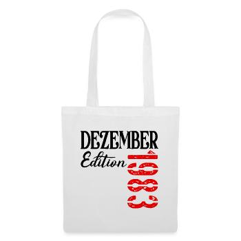 43. Geburtstag Dezember - 1983 Dreiundvierzig - Stoffbeutel - Weiß - Vorne