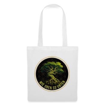 Yggdrasil Hermetic Mystic Tree of Wisdom Design - Tote Bag - white - Front