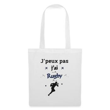 J'peux pas j'ai rugby - Sac en tissu - blanc - Devant