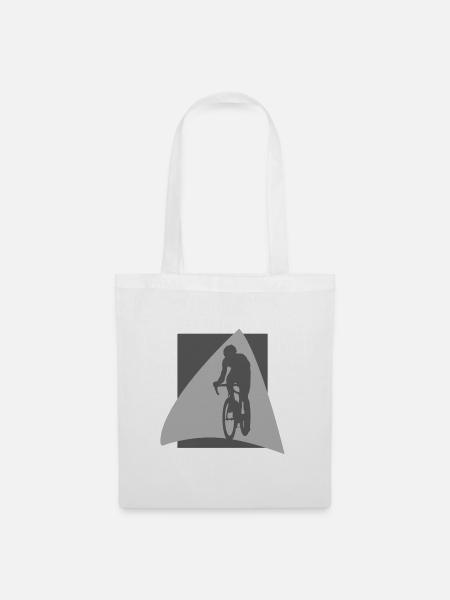 Fahrradfahrer Fahrradfahrer - Stoffbeutel - Weiß