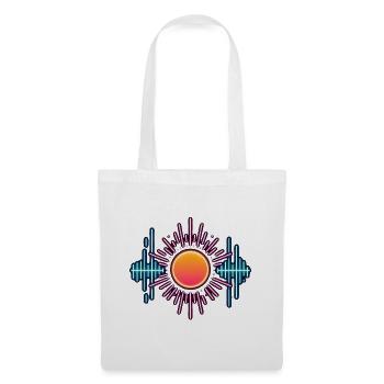 Neon Sun Sound Waves - Tote Bag - white - Front