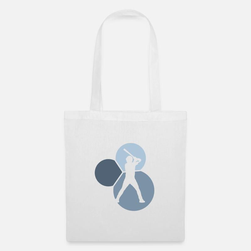Baseball Baseballer - Stoffbeutel - Weiß