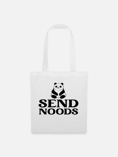 Send Noods Panda - Stoffbeutel - Weiß