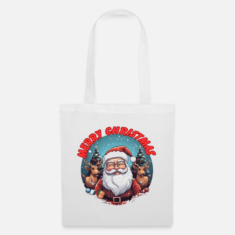 Frohe Weihnachten wünscht euch der Weihnachtsmann - Stoffbeutel - Weiß
