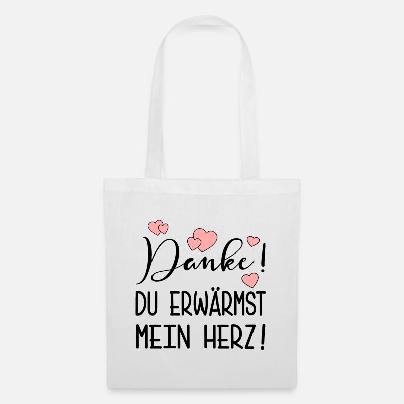 DANKE SPRÜCHE - DANKBARKEIT AUSDRÜCKEN - Stoffbeutel - Weiß